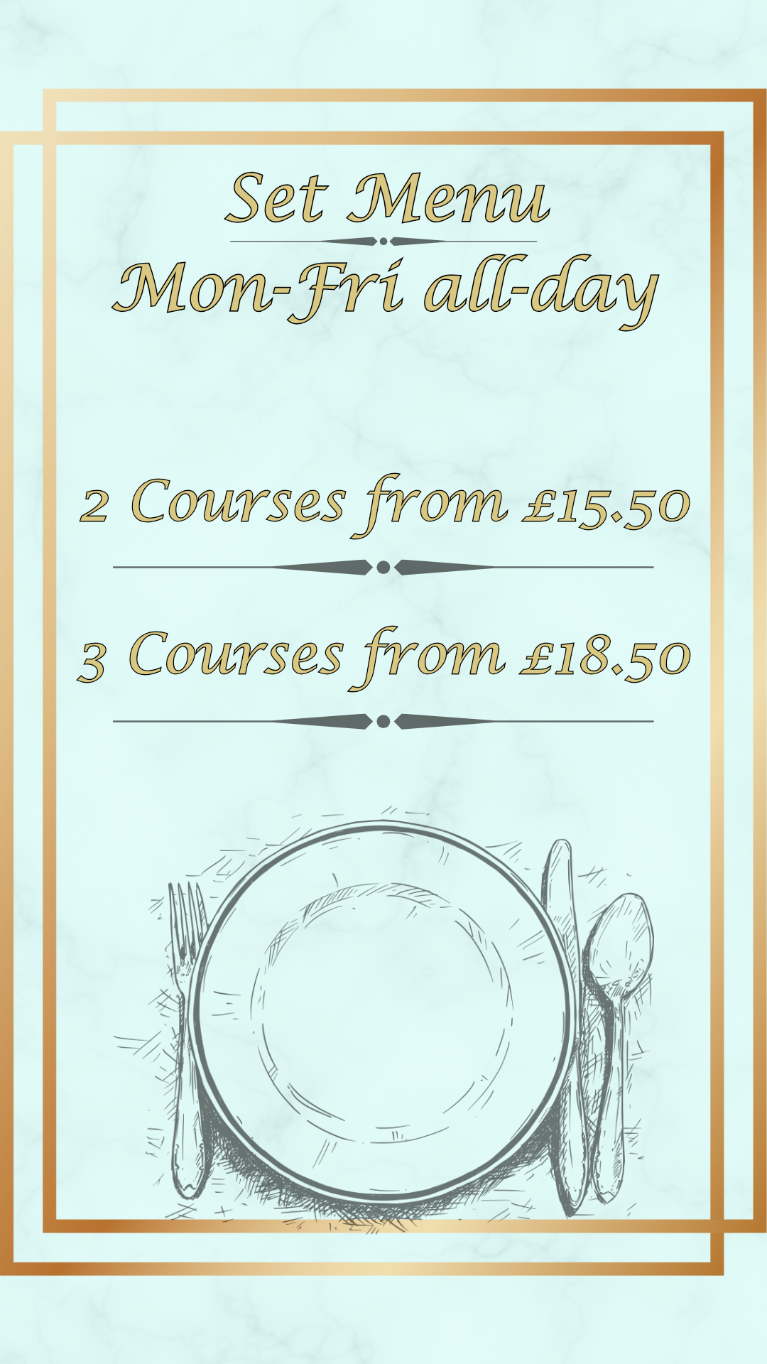 2 or 3 Course Menu