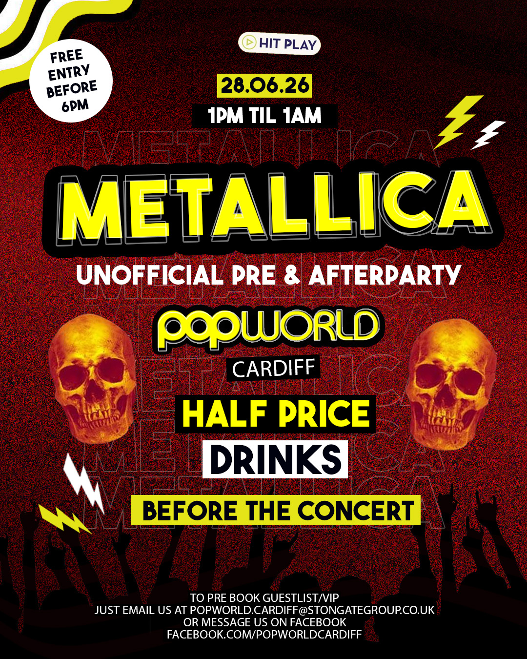 Metallica Pre & Afterparty