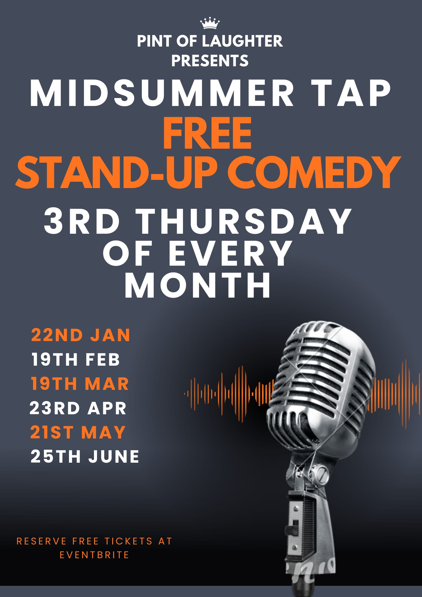 Pint of Laughter Free Comedy Night