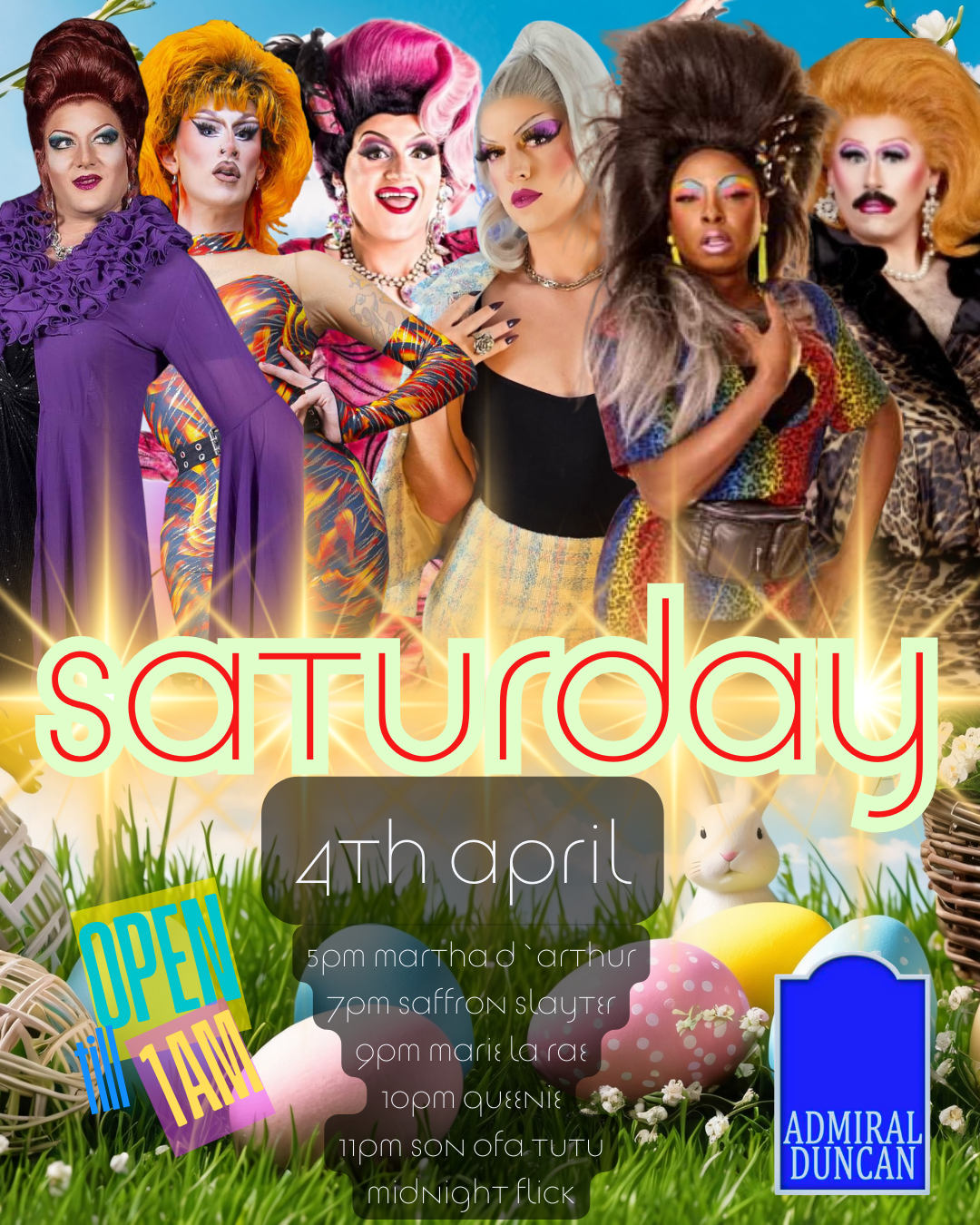 Easter Saturday Cabaret till 1am