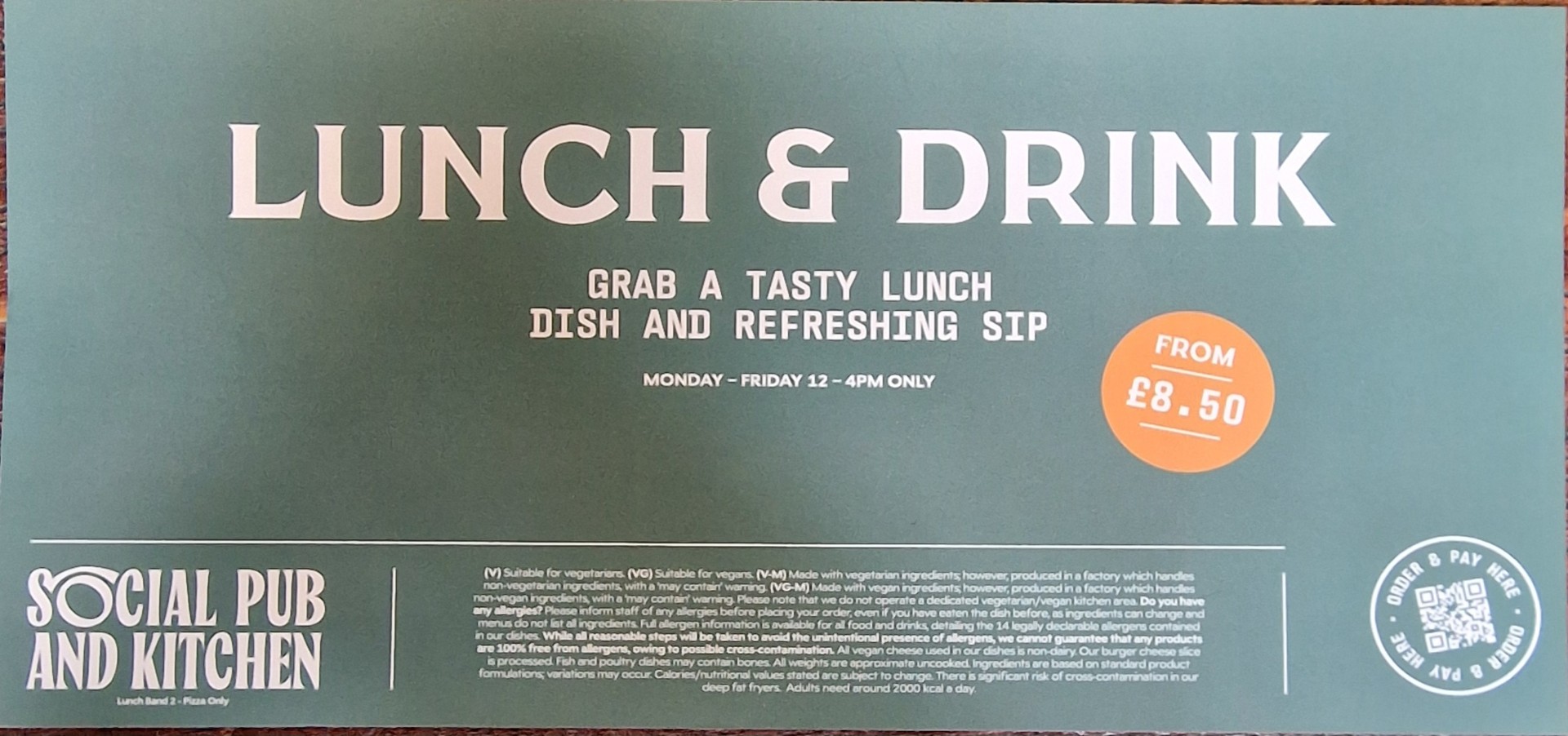 Pizza and a Drink Lunch Deal 