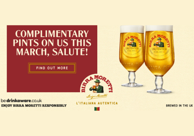 Midweek Moretti Free Drink