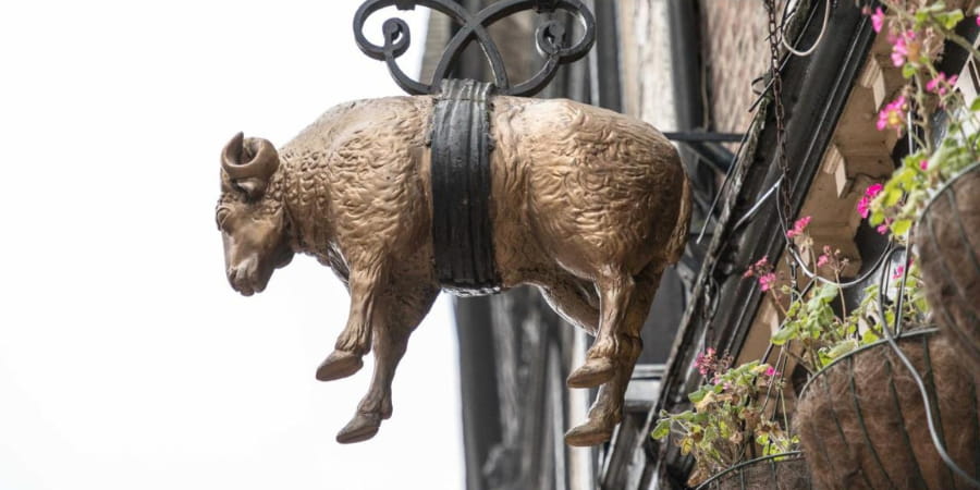 External Hanging Golden Fleece Sign