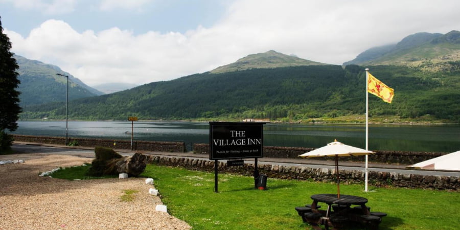Garden area at Village Inn Arrochar