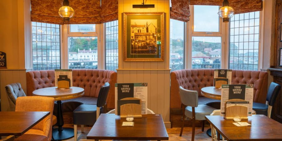 Customer dining area at Duke Of York Whitby