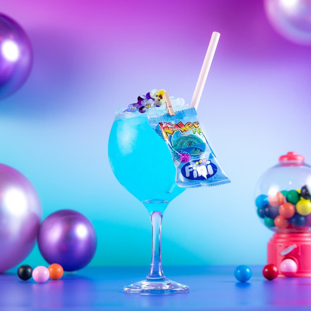 Bubblegum Burst cocktail with gumball machine at Slug And Lettuce Piccadilly