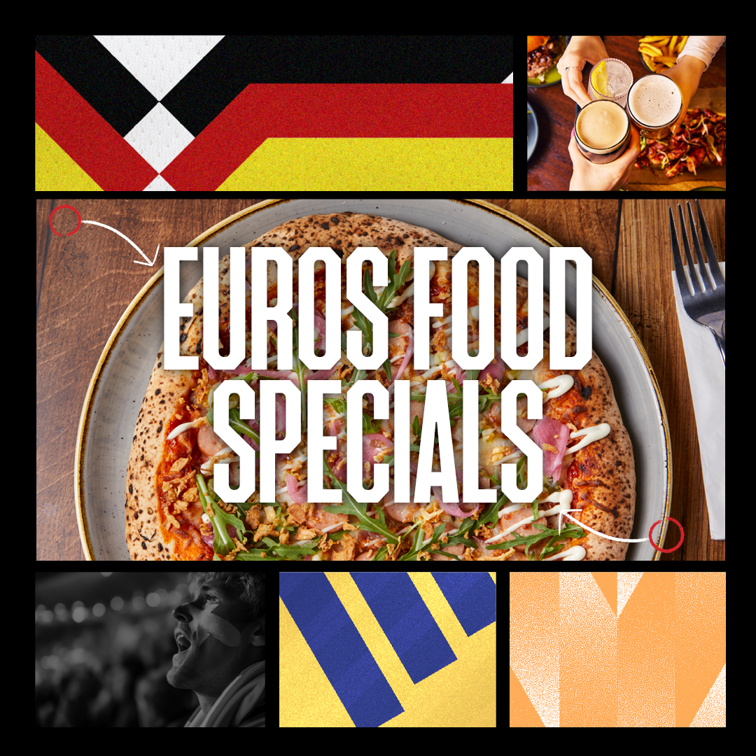 Euros burger and pizza and drinks