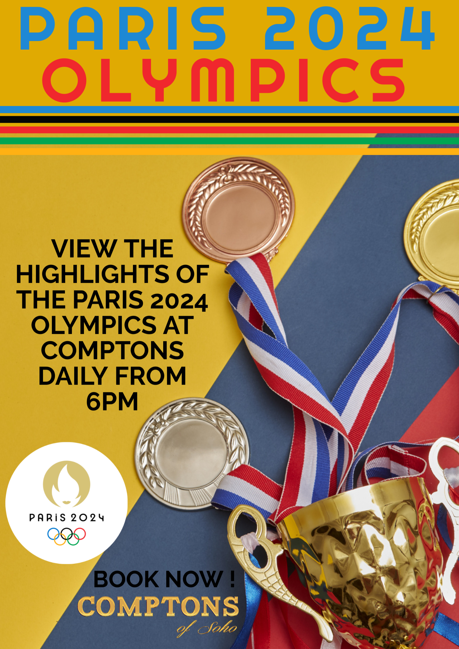 Paris 2024 Olympics live at Comptons