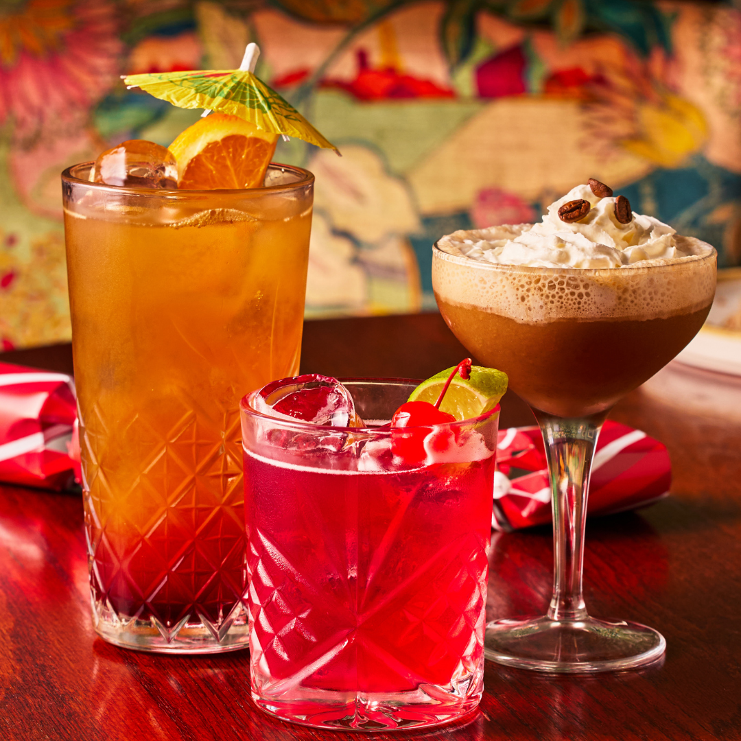 Selection of Christmas cocktails
