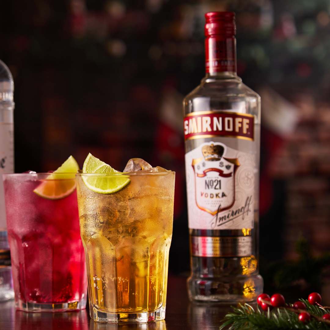 Enjoy a Vodka & Red Bull Pink Forest Fruits this Christmas