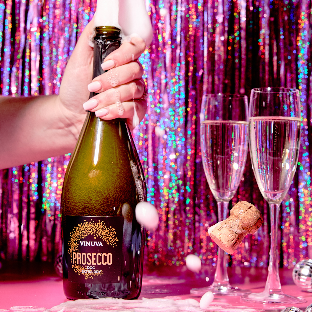 Christmas Flamingo Prosecco