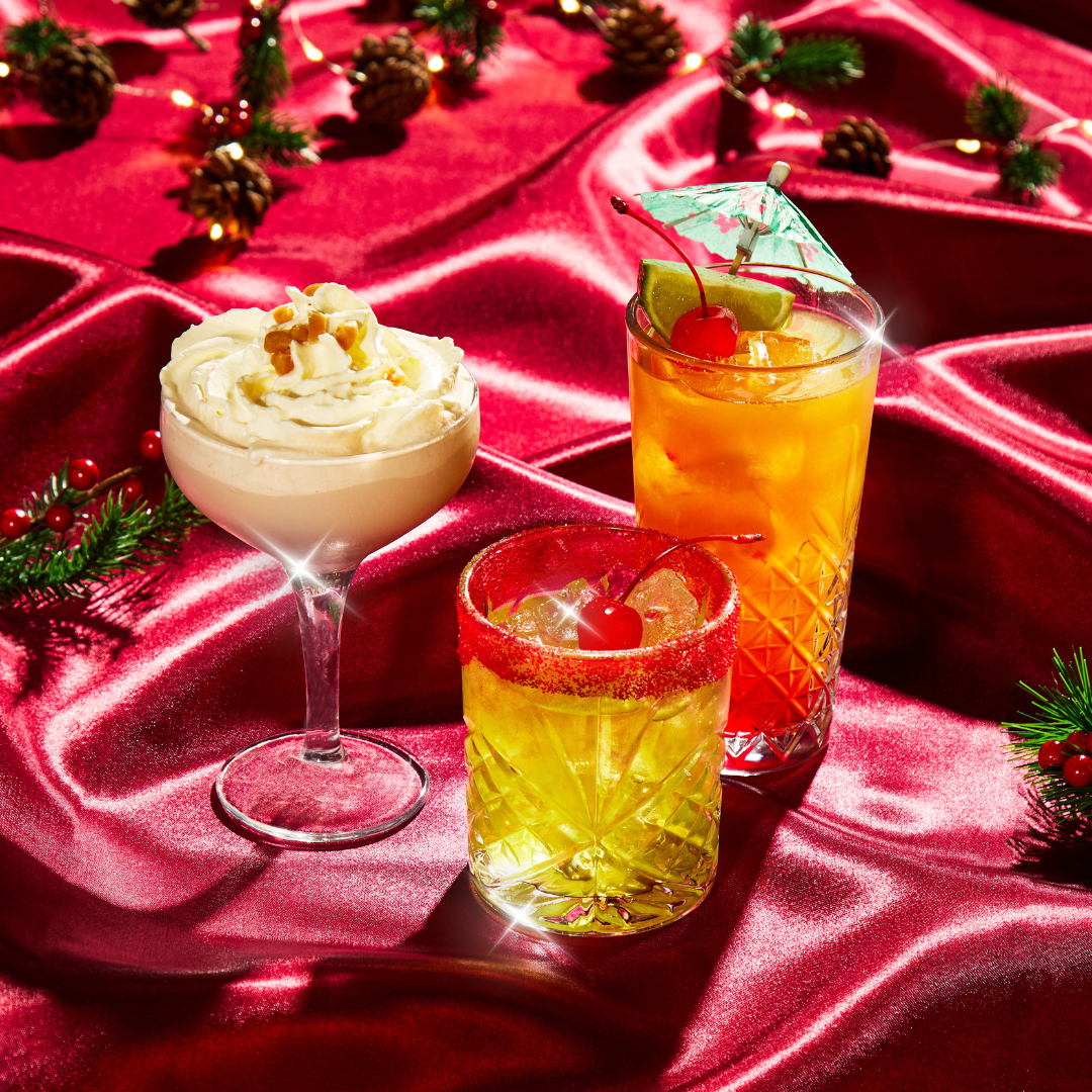 Selection of Christmas cocktails