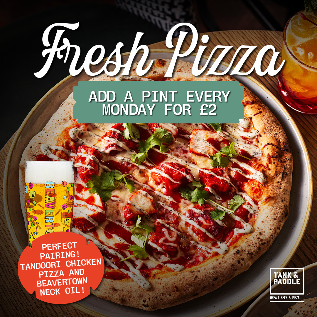 2 Pizzas and a selection of drinks