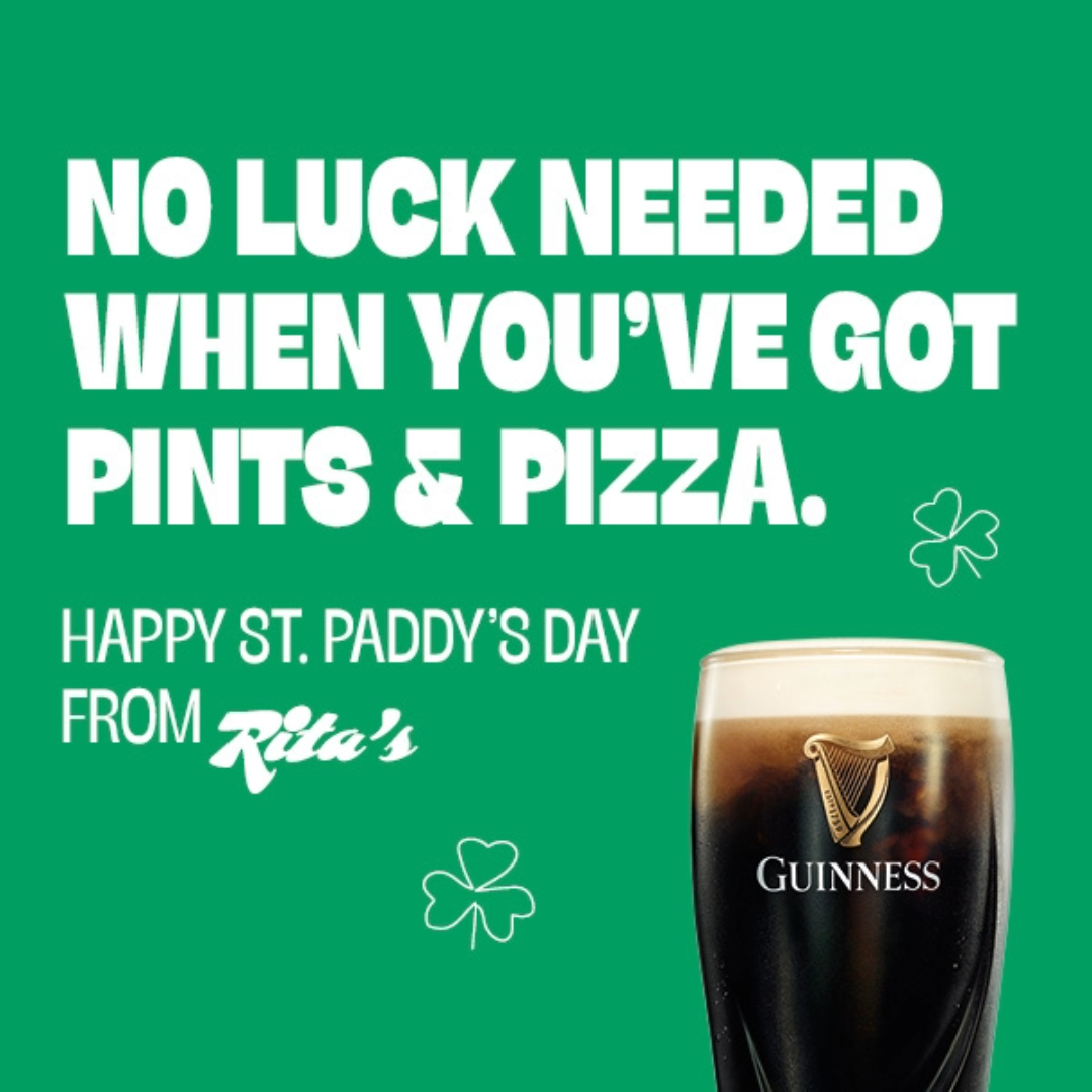 No luck needed when you've got pints and pizza