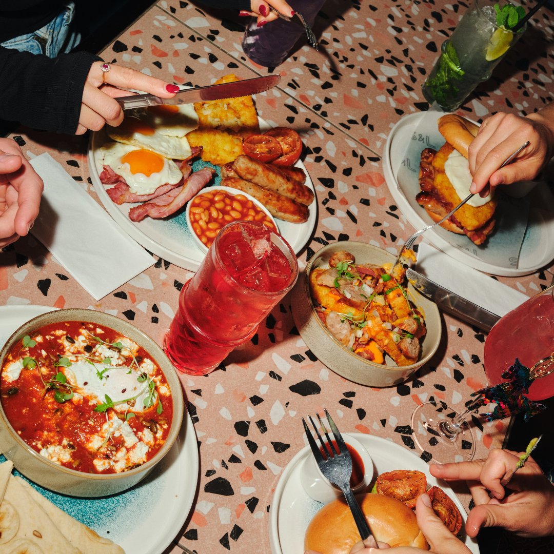 Brunch dishes at Slug And Lettuce Lincoln