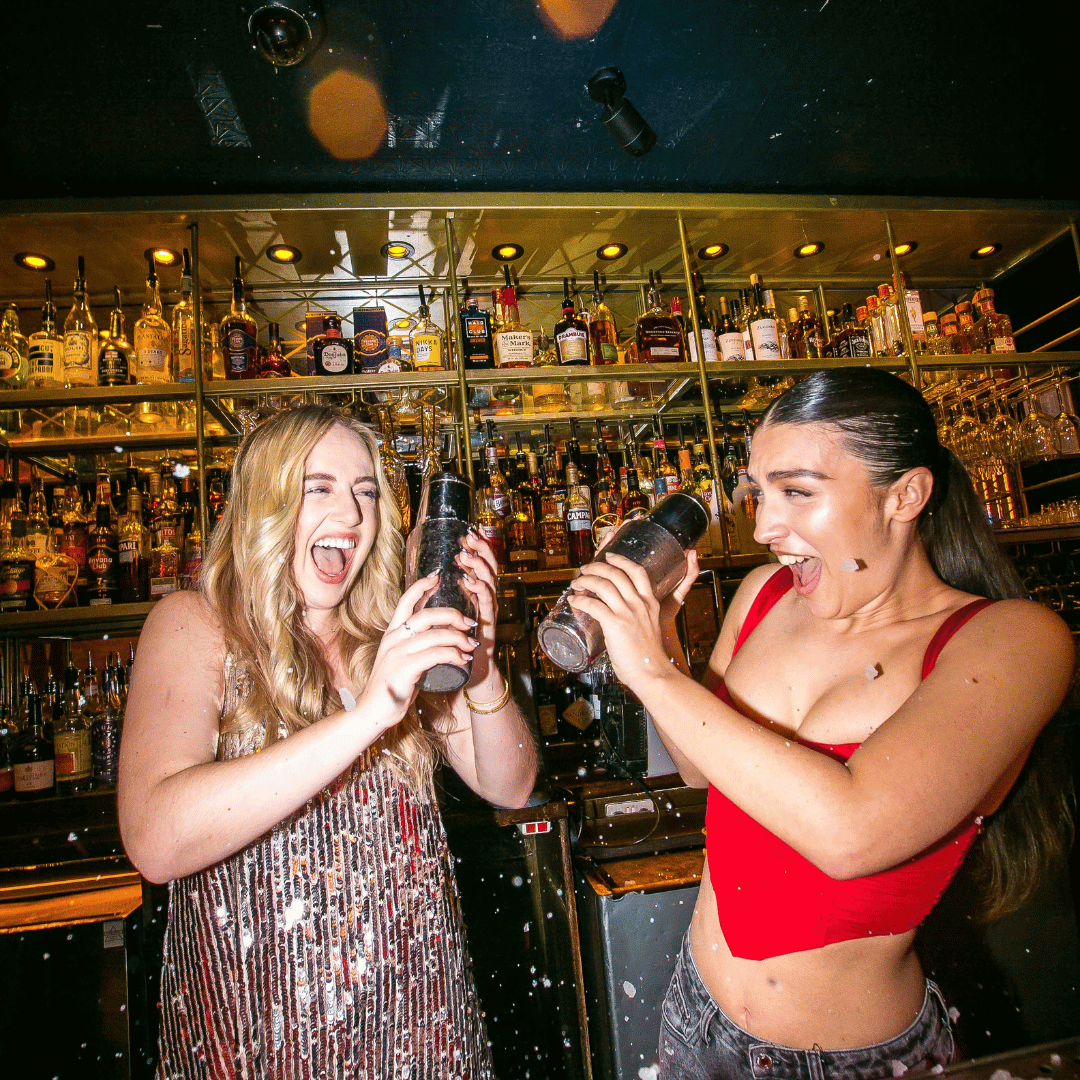 Girls attending a cocktail masterclass at Be At One Bath