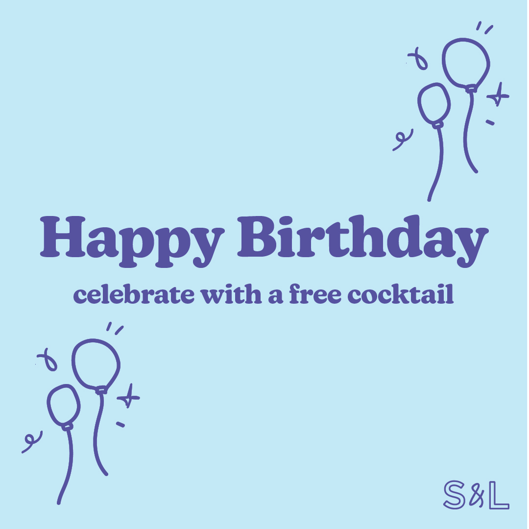 Free birthday cocktail at Slug & Lettuce