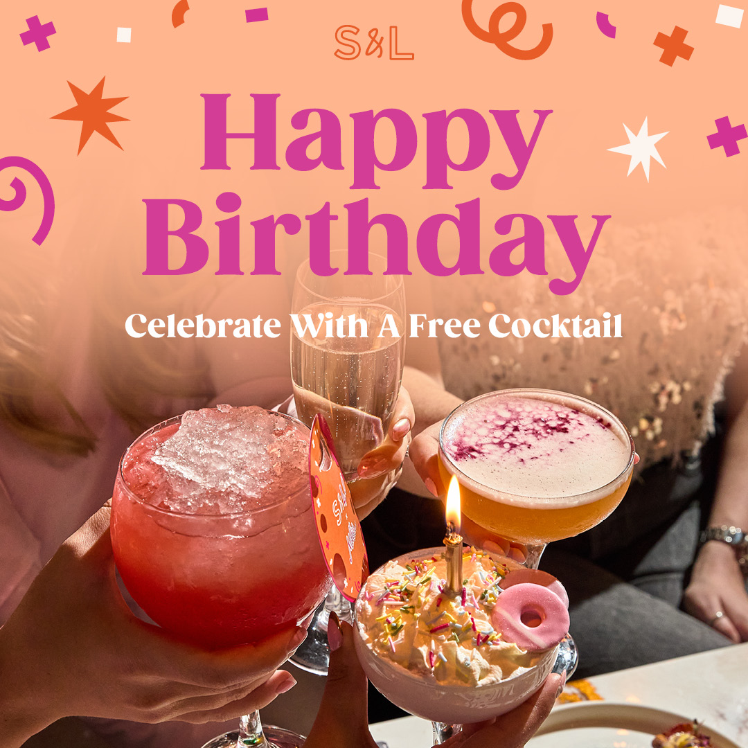 Free birthday cocktail at Slug & Lettuce