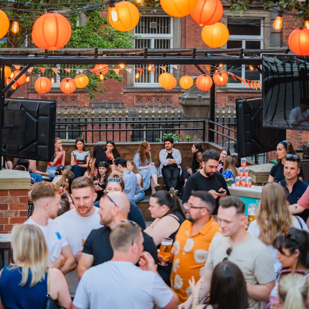 Beer garden at Rita's Leeds