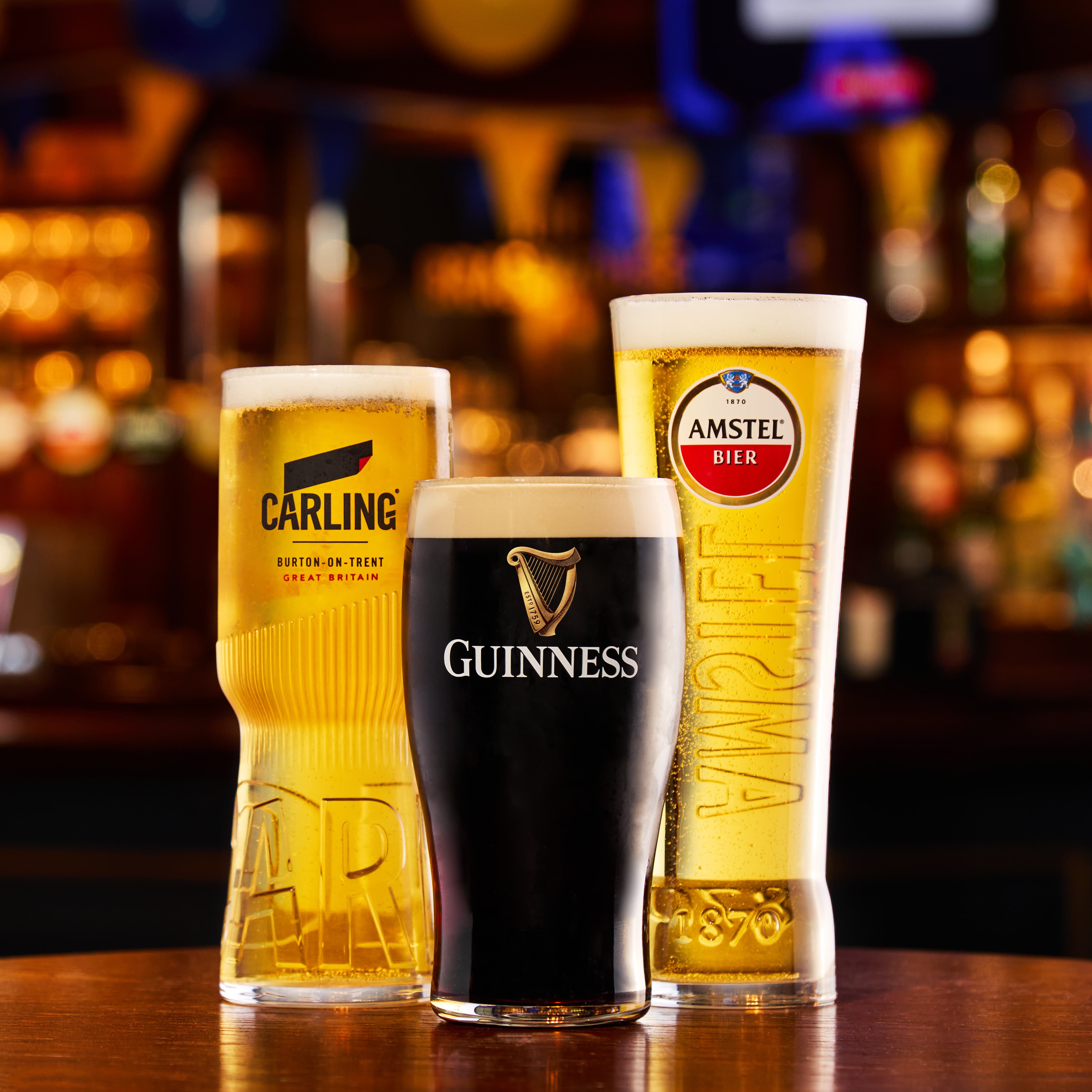 Pint selection at The People's Pub