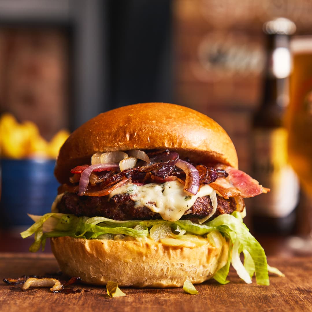 Burger at The People's Pub