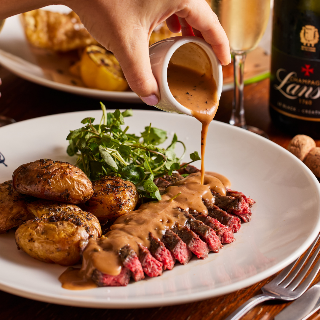 Cut of steak at Lillie Langtry Fulham