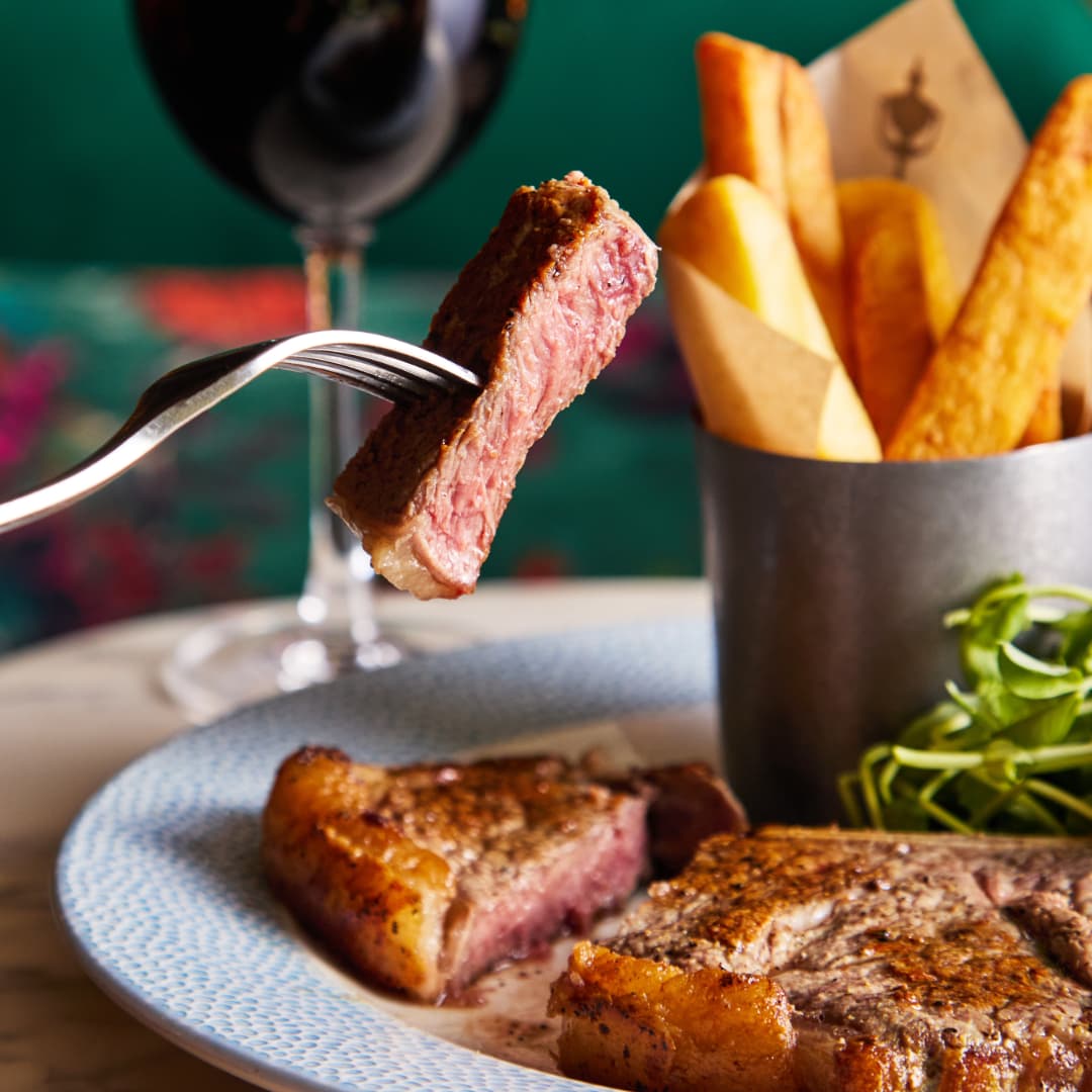 Cut of duck breast at Rocket Canary Wharf