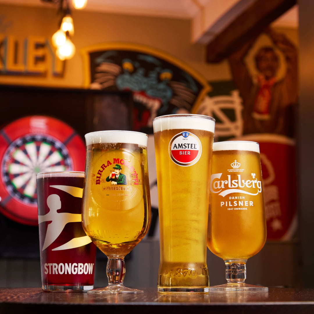 Drinks line up at The Old Bank York