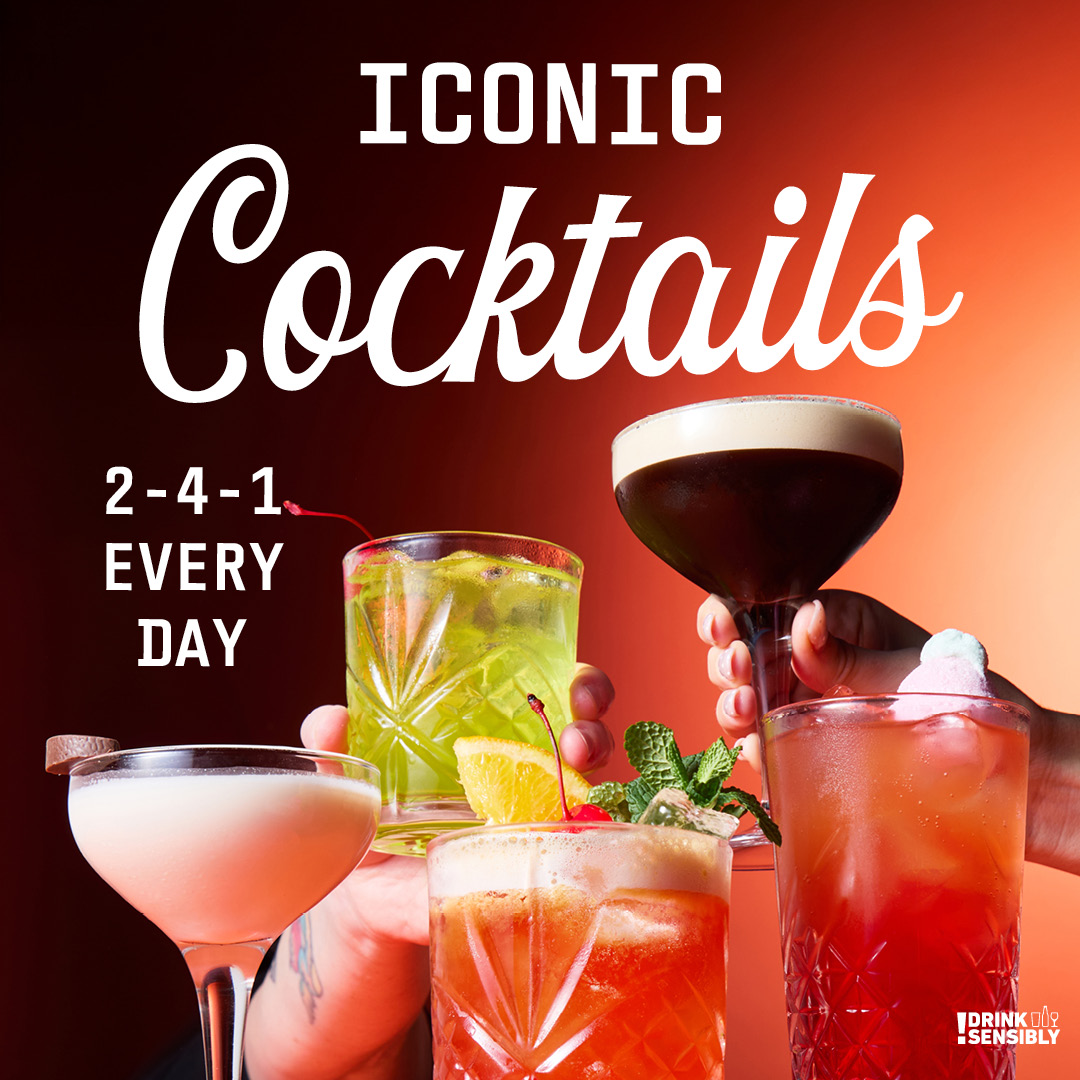 2-4-1 cocktails every day