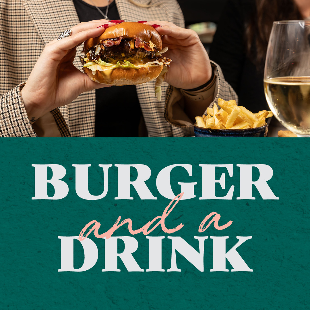Burger and Drink at Horns Inn Ferndown