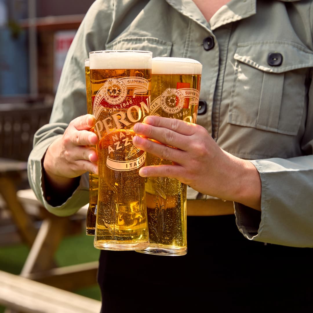 Pints in the beer garden at First Edition Kilmarnock