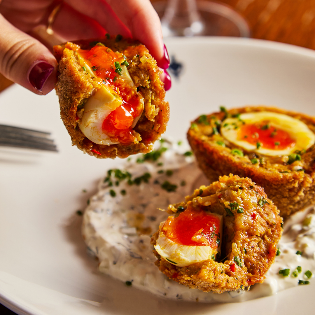 MASALA & PORK SCOTCH EGG at Lillie Langtry Fulham