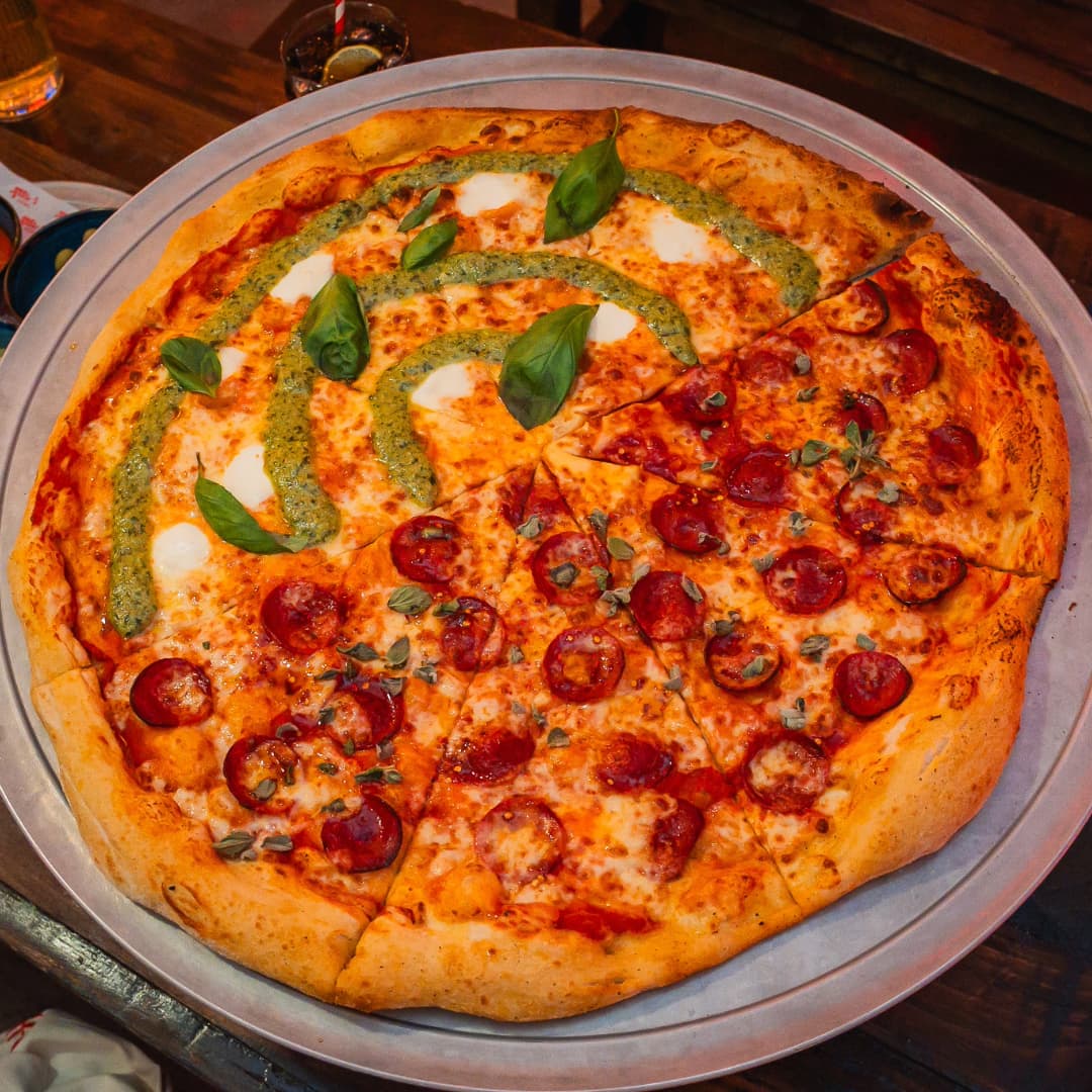 24" pizza at Rita's Leeds