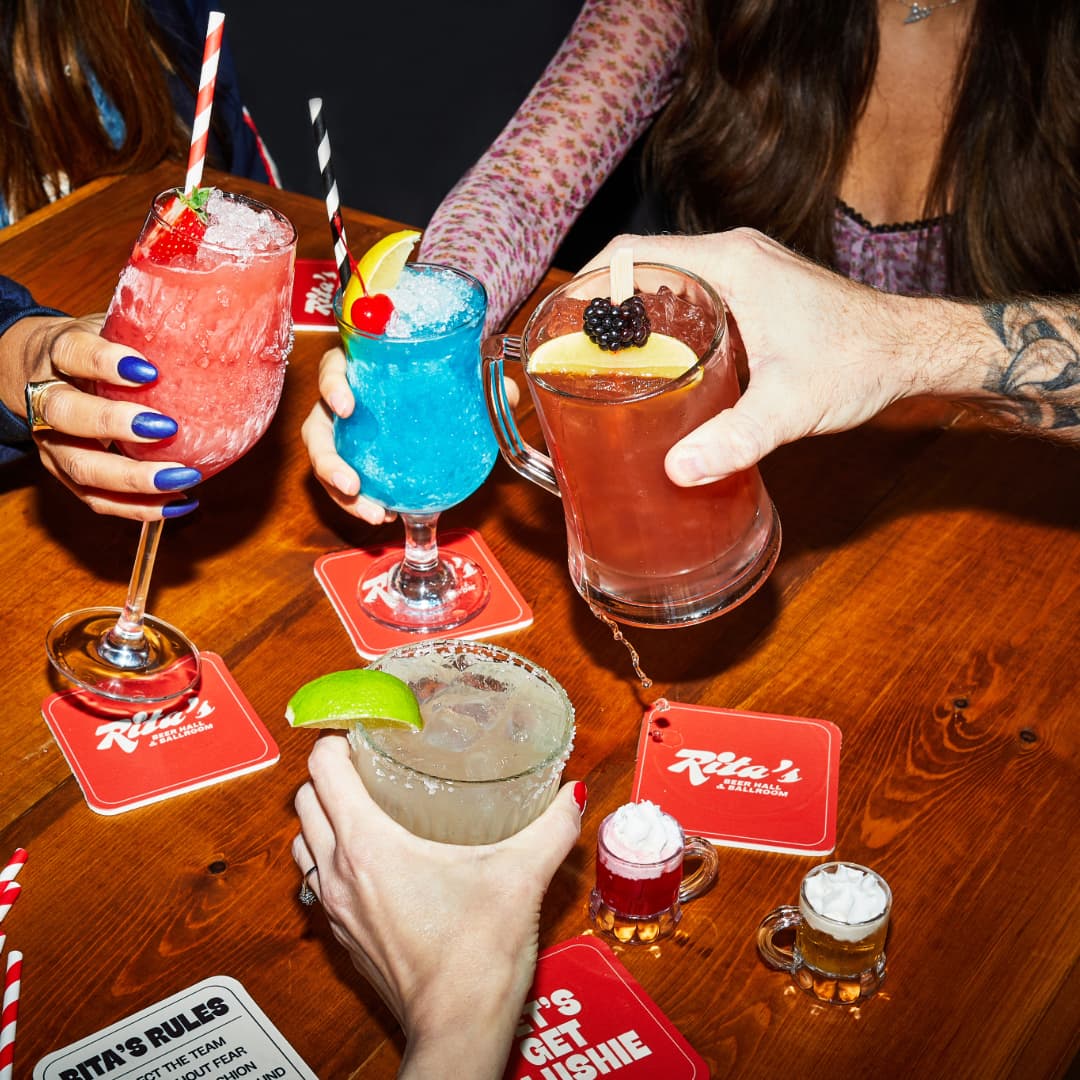 Cocktails and shots at Rita's Leeds