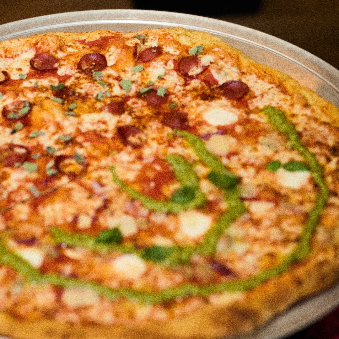 Half and half 24" pizza at Rita's Leeds