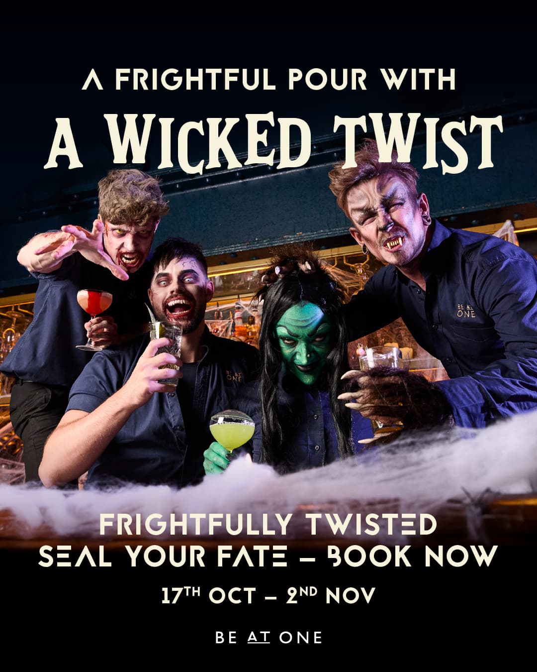 Frightfully Twisted this Halloween at Be At One