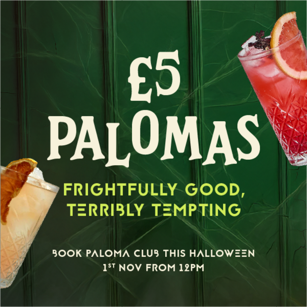 £5 Halloween Paloma Cocktails at Be At One Brindley Place