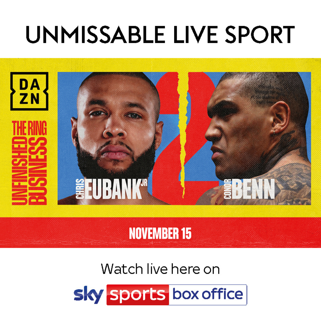 Watch Eubank Jr. vs Benn live at Duke Of Sussex Waterloo