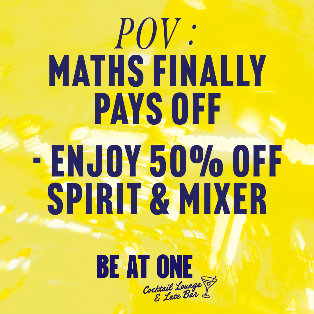 Enjoy 50% off spirit and mixers
