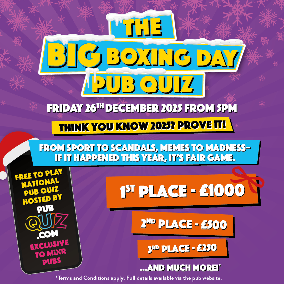 The Big Boxing Day Pub Quiz at The Chapter Collection