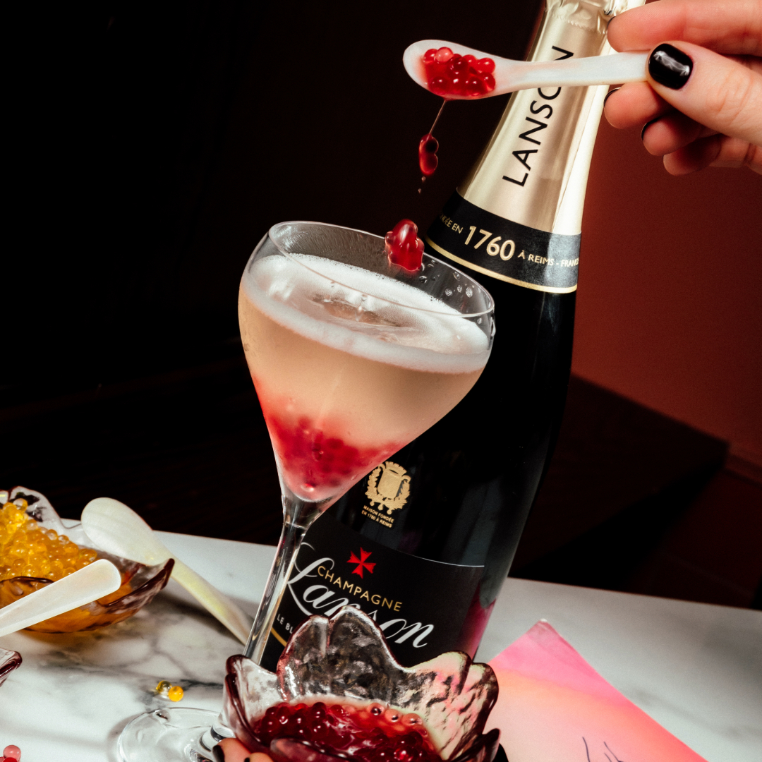 Bellini Bumps with Lanson Champagne at Be At One Piccadilly