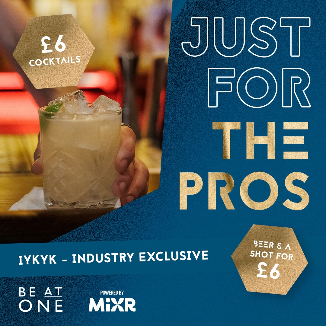 industry offers beer and shot £6, beer shot and cocktail £12