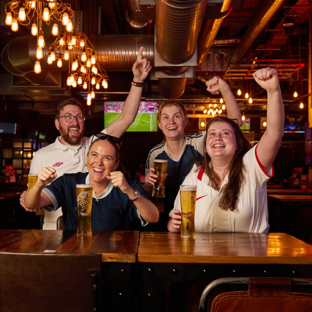 England fans watching football match