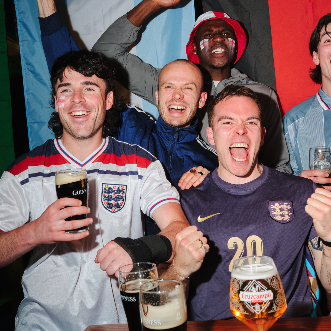 England fans watching football match