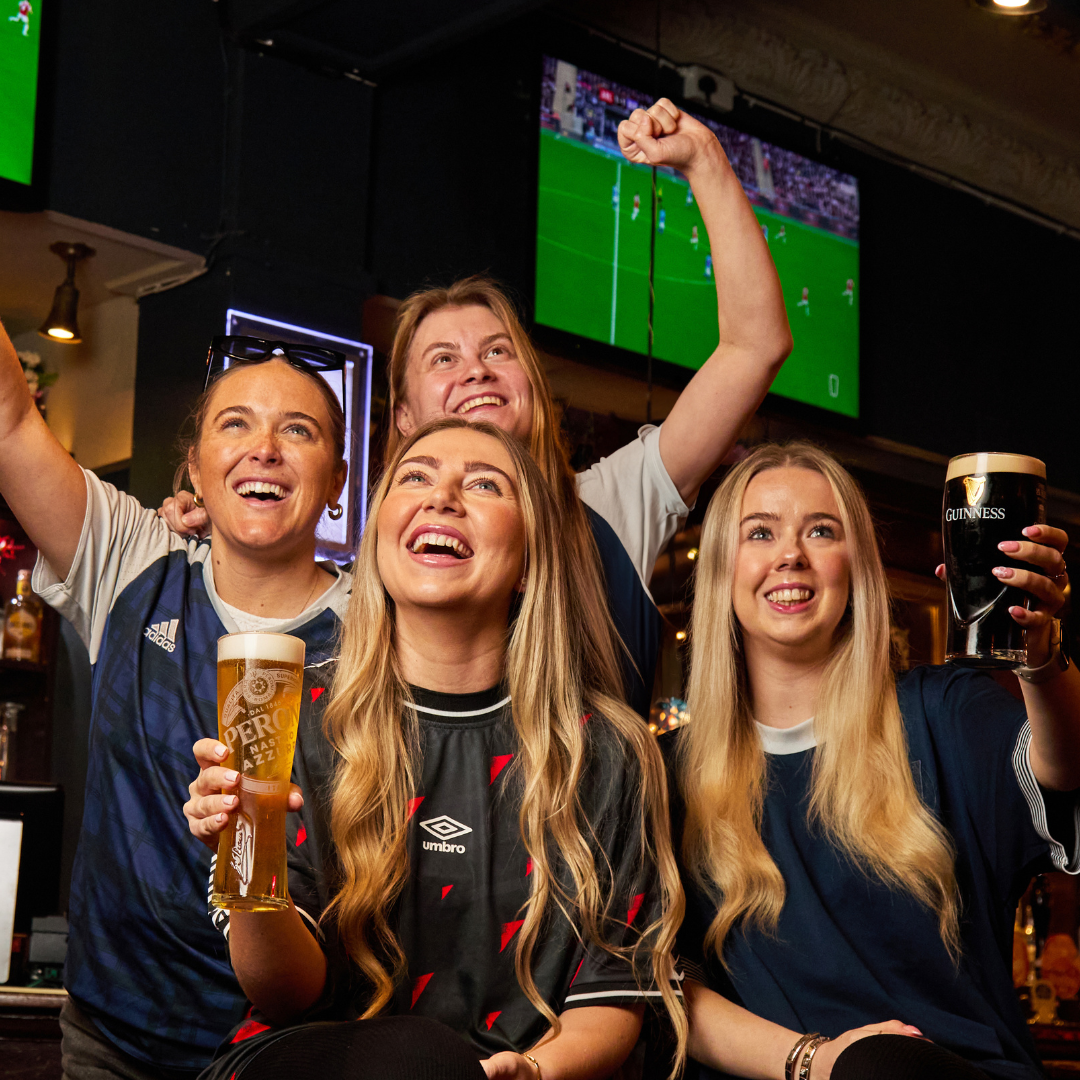 England fans watching football match