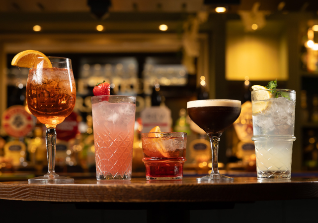 Selection of cocktails