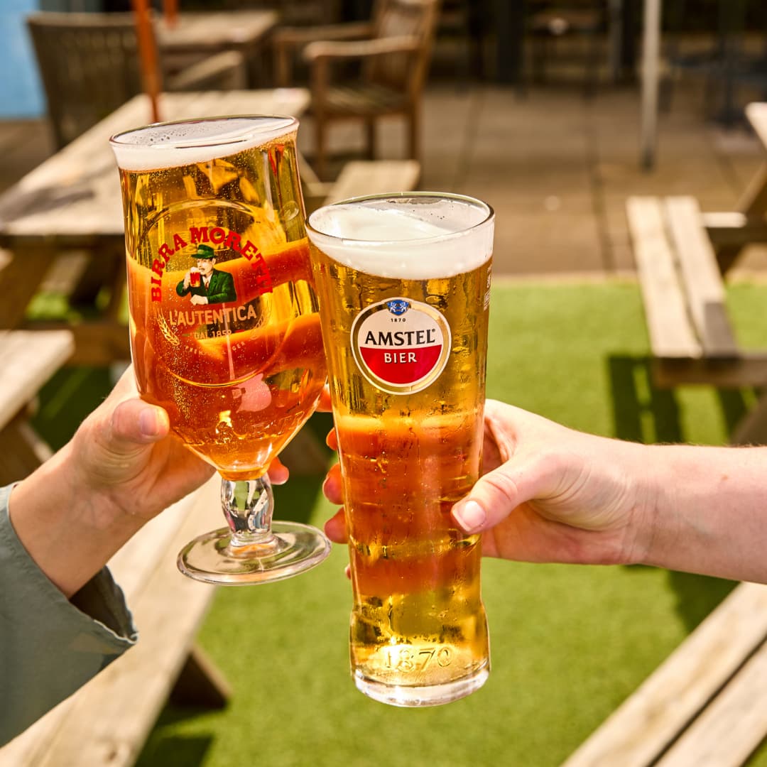 Beer garden drinks at Queens Head Derby