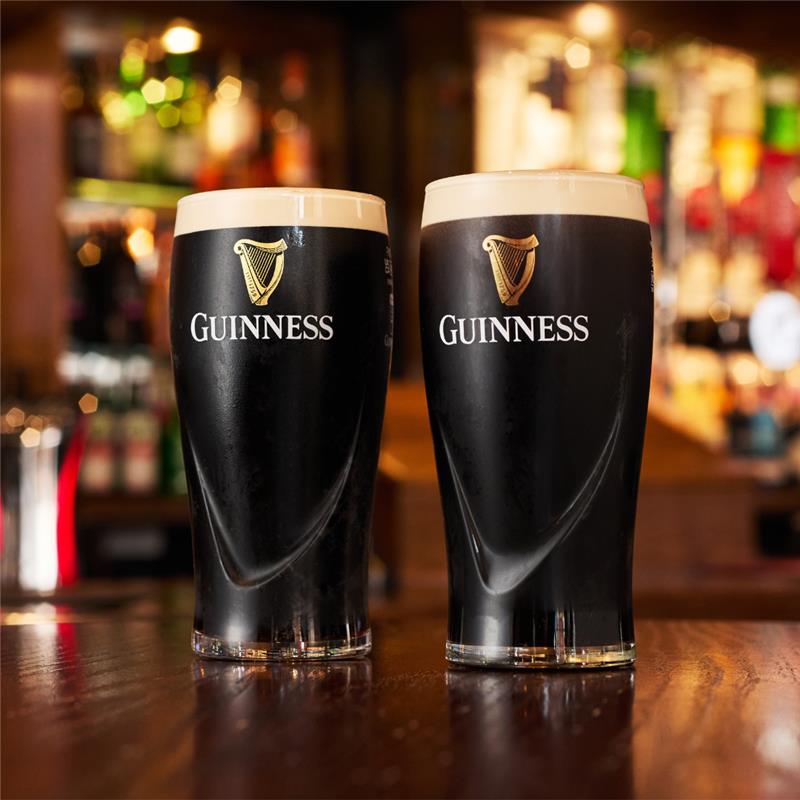 Watching rugby with a pint of Guinness