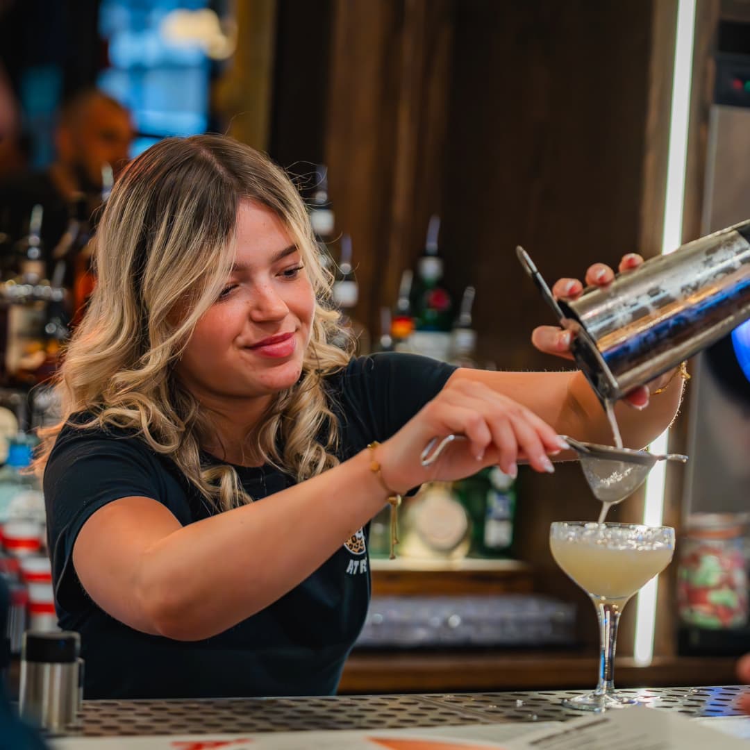 Rita's margarita being made