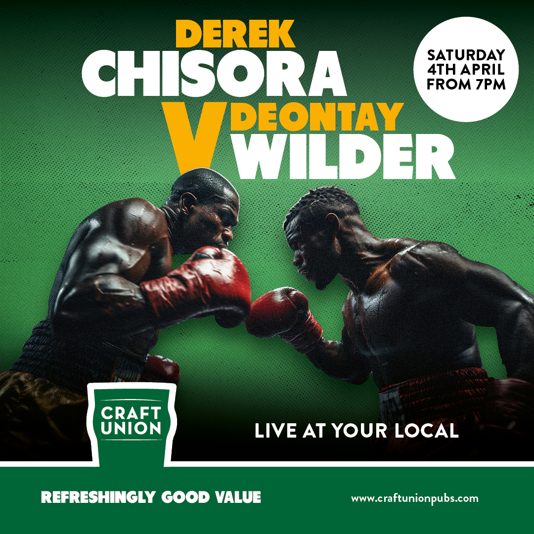 WATCH CHISORA V WILDER ON SATURDAY 4TH APRIL